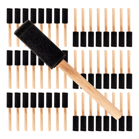Vermeer Foam Paint Brushes - 48-Count - 1" Disposable Poly Foam Brushes for All Paints, Stains, Varnish & Glue - Home Improvement - Crafts & Hobbies