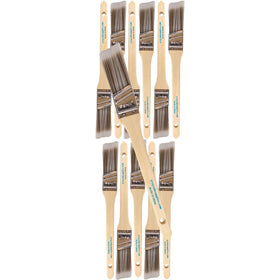 Vermeer Paint Brushes - 12-Pack - 1" Angle Brushes for All Latex and Oil Paints & Stains - Home Improvement - Interior & Exterior Use - 0