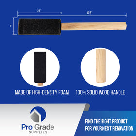 1 Inch Wooden Handle Poly Foam Brush