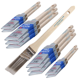 Vermeer Paint Brushes - 12-Pack - 1" Angle Brushes for All Latex and Oil Paints & Stains - Home Improvement - Interior & Exterior Use