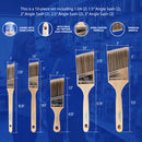 ProGrade Premium Mixed Angle Paint Brush Set, 10 Piece, Hard Cover-1