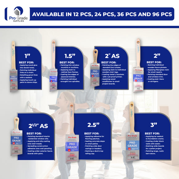 ProGrade Premium Mixed Angle Paint Brush Set, 10 Piece, Hard Cover