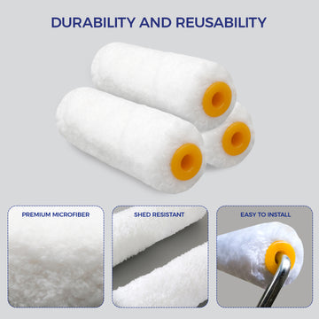 4" x 1/2" Mini Paint Roller Cover - 0