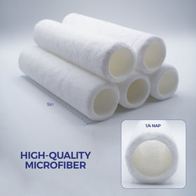 9" x 1/4" Microfiber Paint Roller Cover