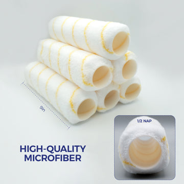 9" x 1/2" Microfiber Paint Roller Cover