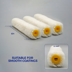 6" x 1/4" Wool Paint Roller Cover