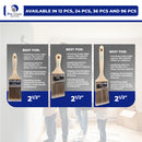 ProGrade 3 Piece Mixed Brush Set – 2.5" Flat, 2.5" Angle, 2.5" Angle Stubby – Soft Cover-8