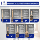 ProGrade Premium Mixed Angle Paint Brush Set, 6 Piece, Soft Cover-8