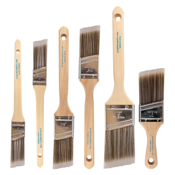 ProGrade Premium Mixed Angle Paint Brush Set, 6 Piece, Soft Cover