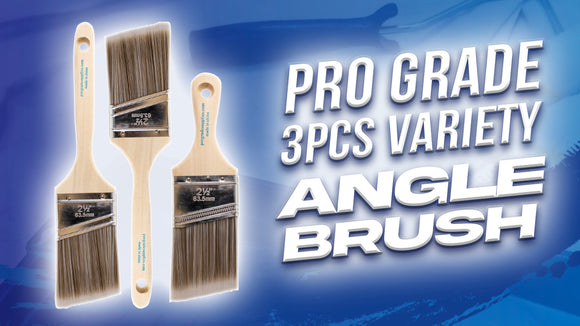ProGrade Premium Mixed Angle Paint Brush Set, 3 Piece, 2.5", Soft Cover