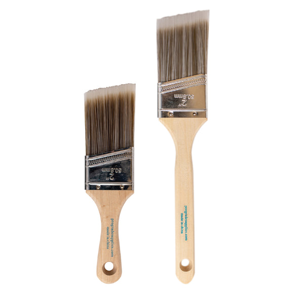 ProGrade Premium Mixed Angle Paint Brush Set, 4 Piece, 2" Angle & Angle Stubby, Soft Cover