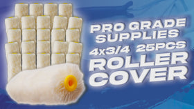 4" x 1/4" Wool Paint Roller Cover - 0