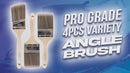 ProGrade Premium Mixed Paint Brush Set, 3 Piece, 3" Flat & 2.5" Angle, Soft Cover-8